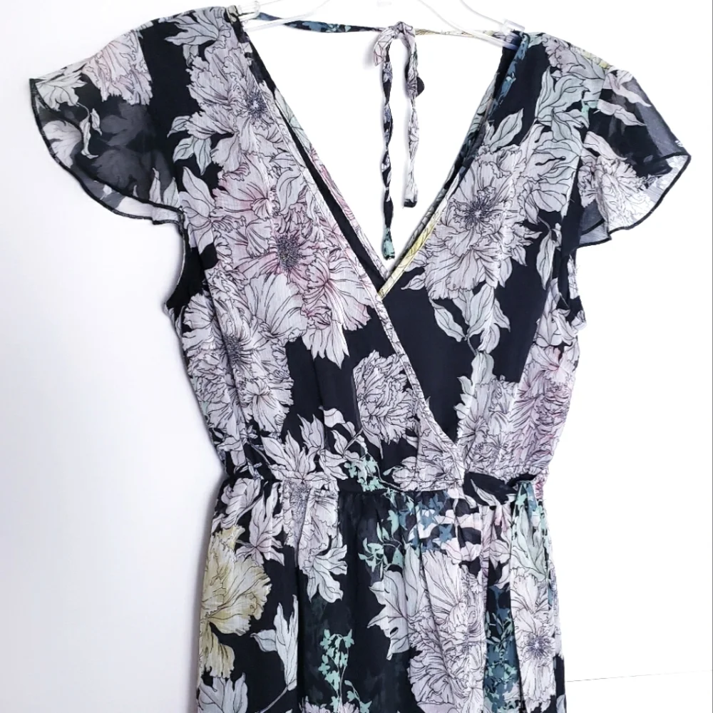 Band of Gypsies Blue Floral Dress - Picture 3 of 15